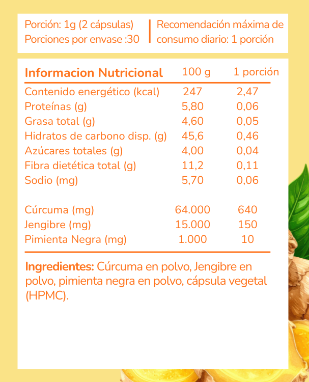 Ginger Vit - 60 cápsulas vegetales
