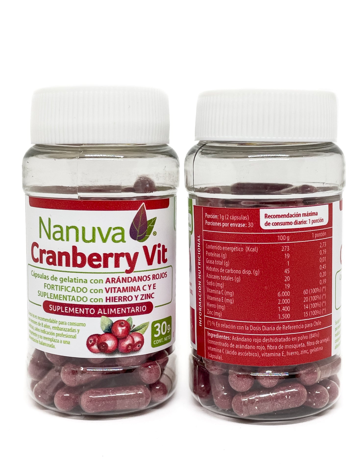 Cápsulas Cranberry Nanuva